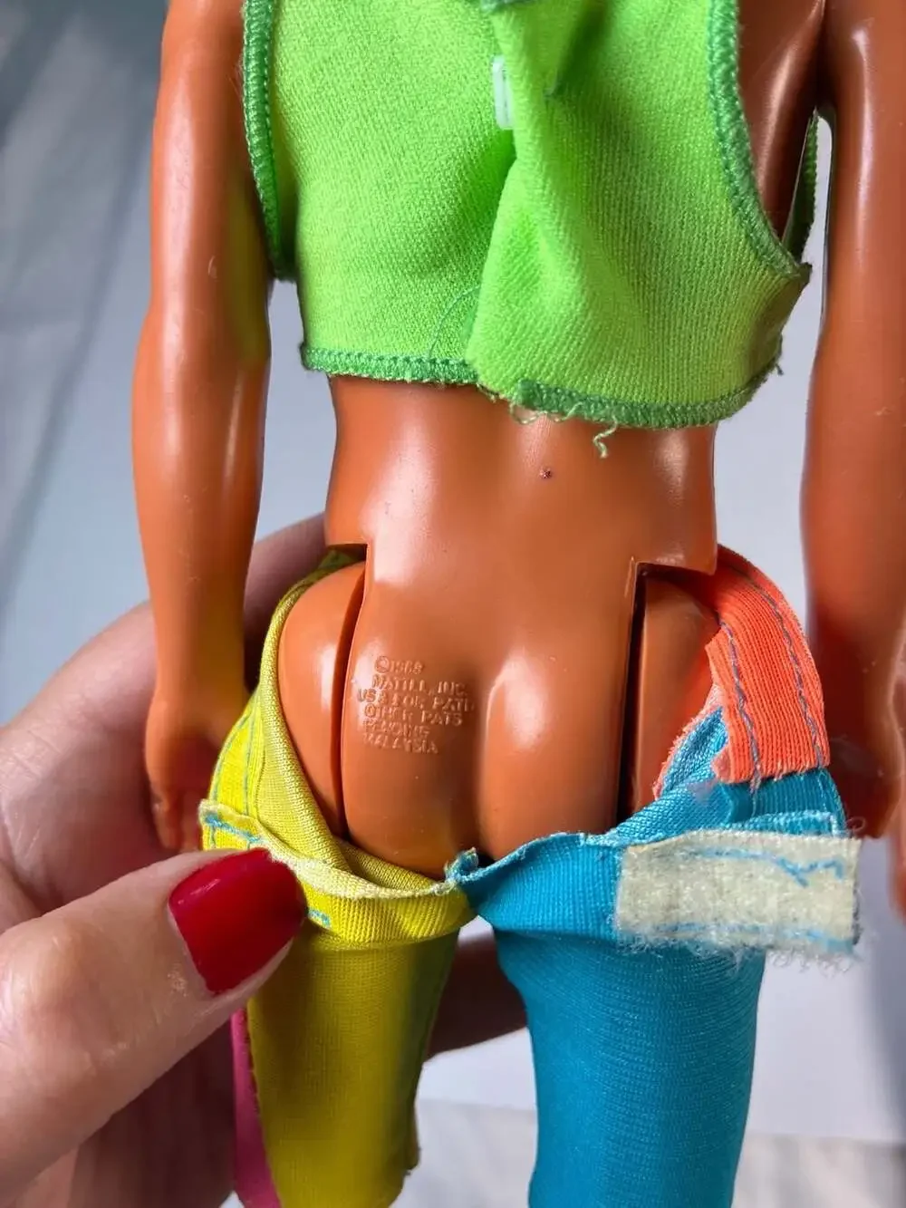 Vintage 1988 Mattel Ken Doll with Neon Colorblock Outfit